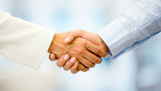 A handshake represents the willingness to be fully transparent between clients and agencies